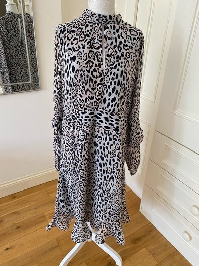 Sosander Leopard Print & Flare Dress