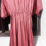 Salmon Pink- Coral Silk Feel Dress Image 5