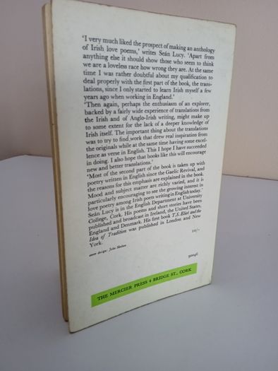 Love Poems of the Irish Edited by Sean Lucy (RB32)