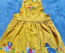 JoJo Maman Bebe Corded Embroidered Dungarees (2-3Y)