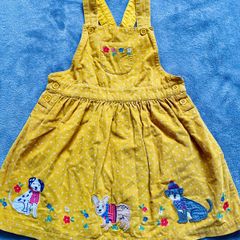 JoJo Maman Bebe Corded Embroidered Dungarees (2-3Y)