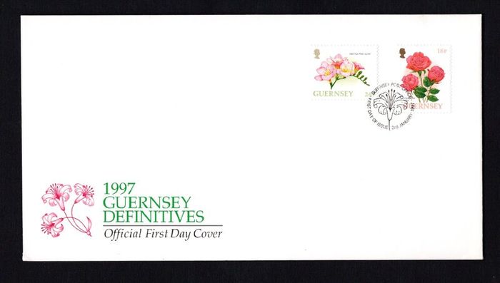 1997 Guernsey Flowers Definitive Stamps First Day Cover (FDC)
