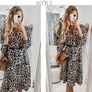 Long v-neck dress Image 3