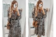 Long v-neck dress