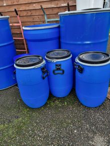 plastic barrels