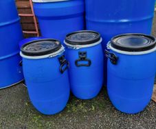 plastic barrels