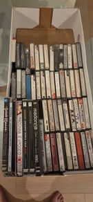 cassette tapes and DVD's