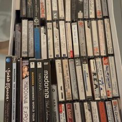 cassette tapes and DVD's