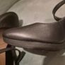 Black Leather Clarks Heels Image 3