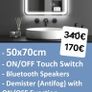LED Bathroom Mirror 50x70cm Bluetooth Dual LED Image 2