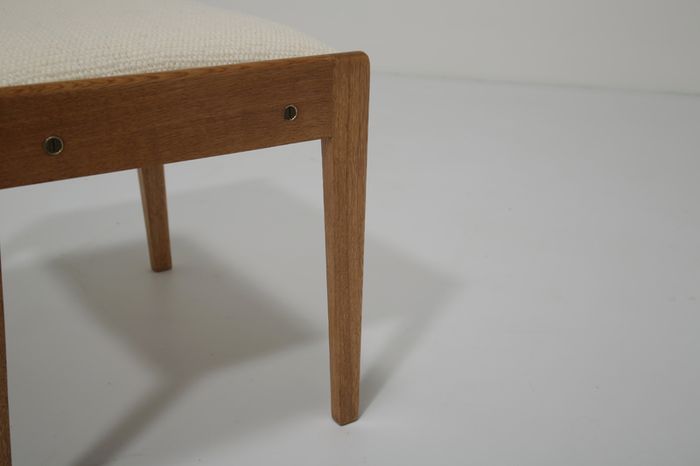Vintage Studio Donegal Tweed and Oak Stool, 1960s.