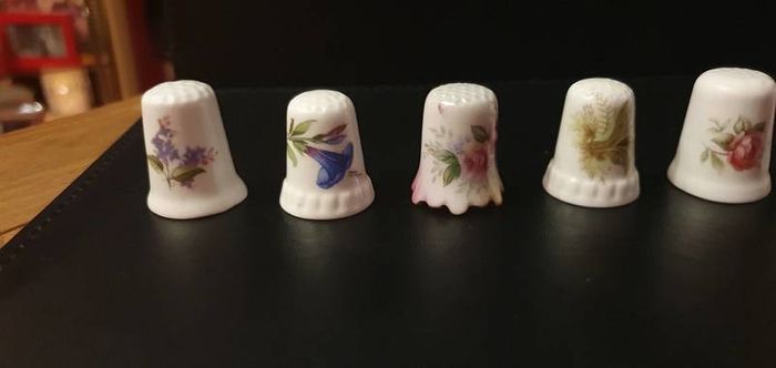 Collection of Flower Themed Thimbles