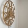 Round Brass Wall Clock/Roman Numeral Skeleton Wall Clock FACE/FRAME, 46cm .. Easy to Hang with Build-In Hook .. Now Heavily Reduced Image 10