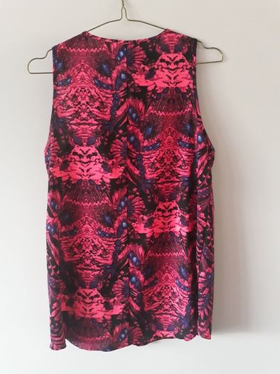 Cerise pink sleeveless top Size L (12/14)