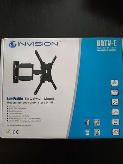 Invision Tilt and Swivel TV Mount