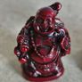 BRABUD Feng Shui 2in Red Resin Laughing Buddha Statue Figurines Set of 6 Image 2