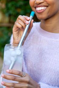Reusable Stainless Steel Water Filter Drinking Straw with Carry Case, Removes Microplastics, Bacteria and Parasites for Travel and Everyday Use, Wasabi