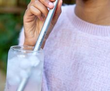 Reusable Stainless Steel Water Filter Drinking Straw with Carry Case, Removes Microplastics, Bacteria and Parasites for Travel and Everyday Use, Wasabi