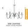 Modern 5 Arm Chrome and Glass Chandelier Image 10