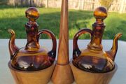 Vintage olive oil and vinegar set