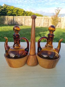 Vintage olive oil and vinegar set