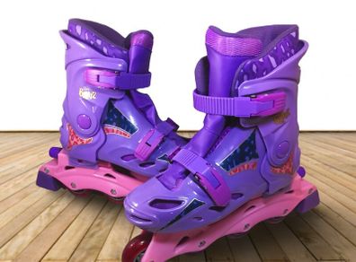 Bratz Girls Inline Roller Blades Adjustable Skates Purple Size 2 To 4