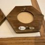 Vintage Plaques .Tikes in Oak Hexagon Shaped Frames Image 10