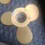 Lovely pair of Vintage solid Brass Nautical Boat propeller Candlestick holders Image 5