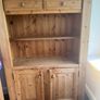 Waxed Pine Bookcase/Dresser, glass cabinet drinks, 2 drawer coffee table Image 3