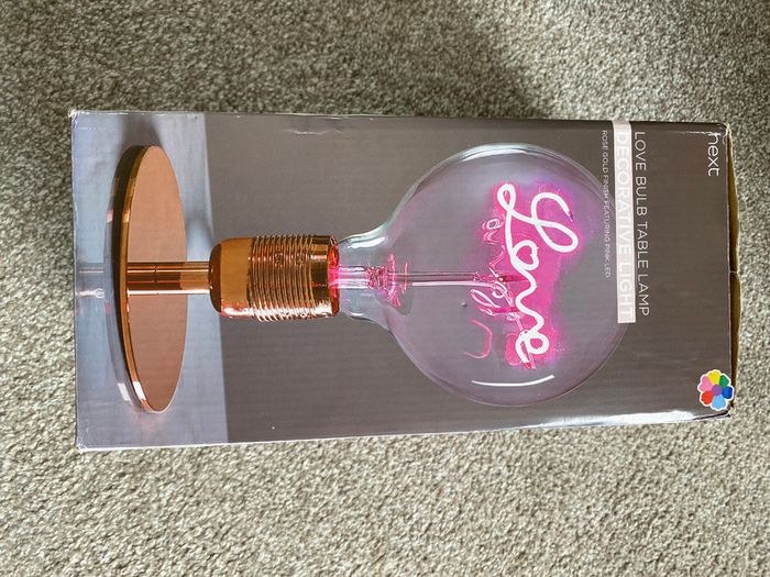 'Love' neon-style bulb lamp