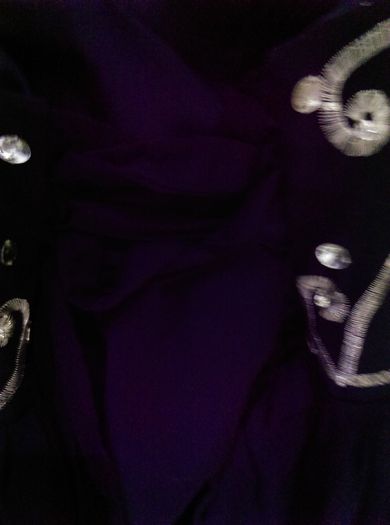 Navy and Silver Formal Dress / Maxi Dress / 8-10 UK