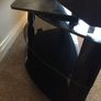 Black glass tv stand Image 5