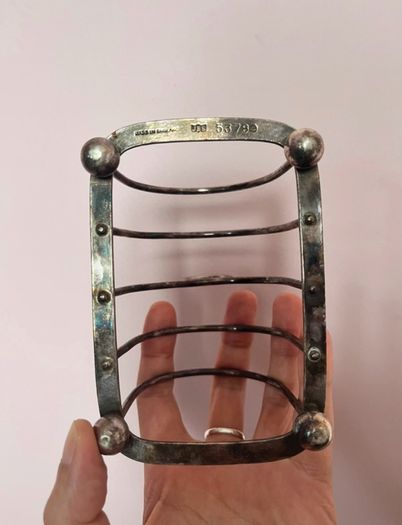 J.B. Chatterley & Sons silver plated toast rack