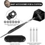 FREE P&P Steel Darts Set, Professional 23g Darts Tip with Non-Slip Stainless Steel Shaft, Poly Flights, PVC Shafts, Dart Sharpener, Rubber Rings, Flight Protecter, with Gift Box Image 3