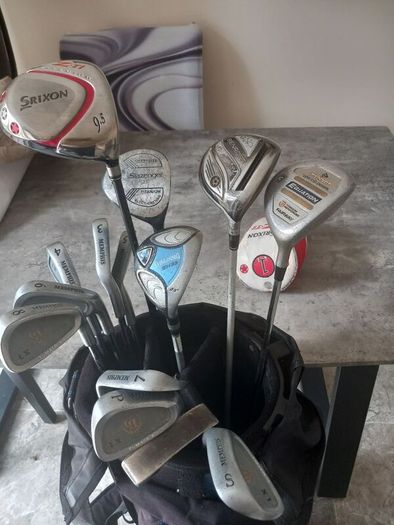golf Set. golf clubs and bag.  Golf balls