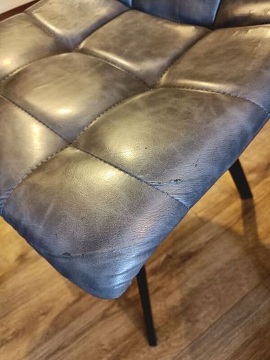 Round Glass & Chrome Dining Table with 2 Chairs (Can Sell Separately)