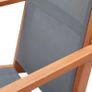 Garden Lounge Chair Grey Solid Eucalyptus Wood and Textilene Image 9