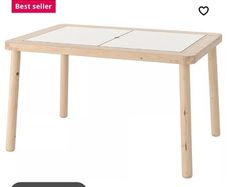 Children's Wooden table with storage and 2 wood chairs