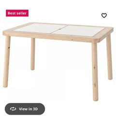 Children's Wooden table with storage and 2 wood chairs