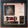 Handmade Formula 1 display frames made with a 1:43 scale F1 car model and the track layout Image 6