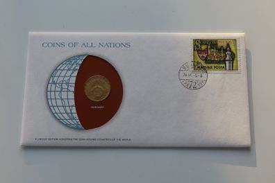 Hungary 1978 Vintage Coin Stamp cover BUNC