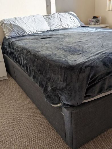 IKEA king bed with storage + Emma mattress