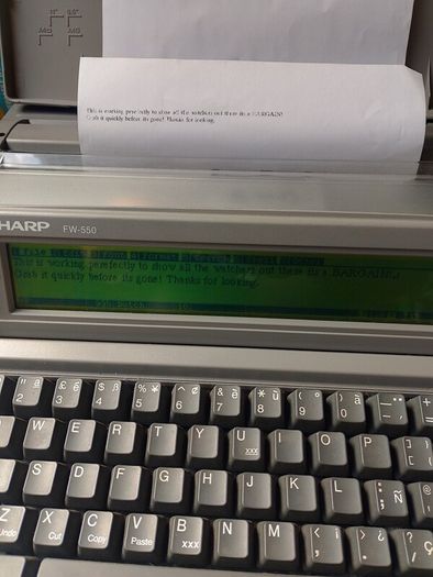 Sharp FW-500 font writer word processor