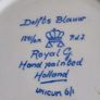 Vintage Delfts Blauw Royal G Wall Plate, The Merry Drinker Frans Hals Portrait, Wall Hanging, Decorative Delftware, Blue and White Image 2