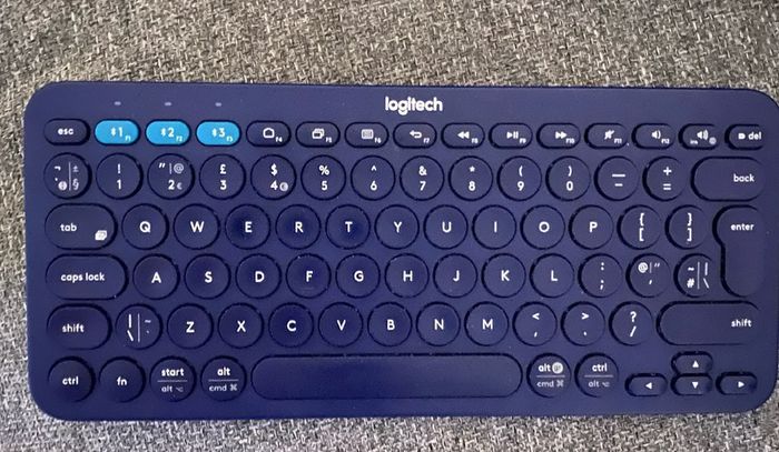 Logitech K380 Multi-Device Bluetooth Keyboard | Navy Blue | Barely Used