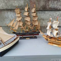 Collection of Vintage Model Ships