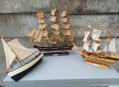 Collection of Vintage Model Ships