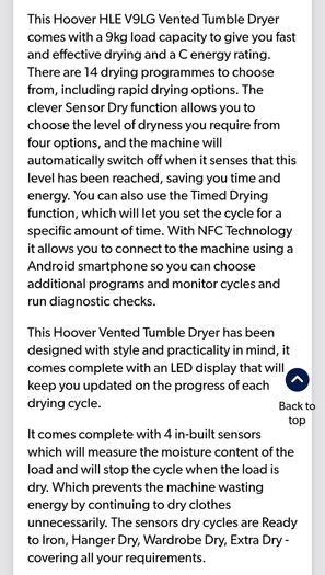 tumble dryer
