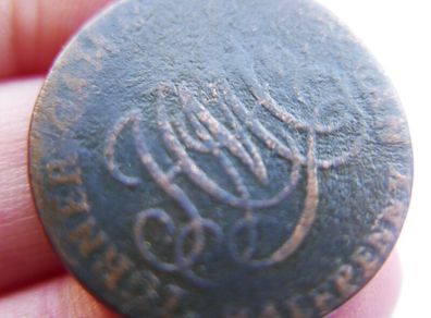 Ireland 17... Dublin 1/2 Half Penny Token - Scratches