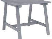 Garden Dining Table Grey 88x88x74 cm Solid Acacia Wood